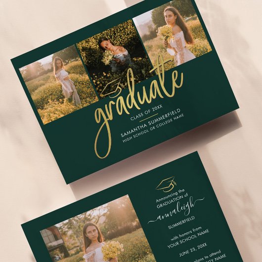 Afstuderen 2025 Fotocollage Script Groen Aankondiging