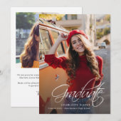 Afstuderen 2025 Fotokalligrafie Elegant Aankondiging (Voorkant / Achterkant)