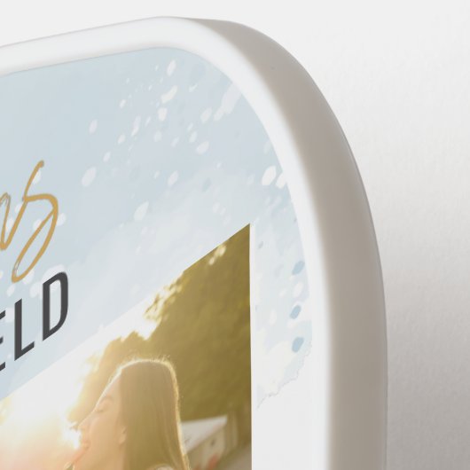 Afstuderen 2025 Foto's Modern Afstudeerder Keepsak Pickleball Paddle (Links Detail)