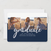 Afstuderen 2025 foto's Navy Blue Aankondiging (Voorkant)