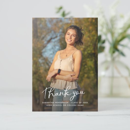 Afstuderen 2025-fotoscript Afstuderen Bedankkaart (Staand voorkant)