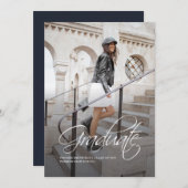 Afstuderen 2025 Fotoscript Elegant Aankondiging (Voorkant / Achterkant)