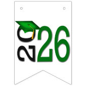 Afstuderen 2025 Groen en Zwart Vlaggetjes (Eerste vlag)