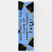 Afstuderen 2025 lichtblauw spandoek (Verticaal)