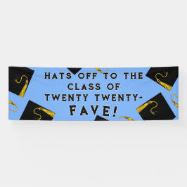 Afstuderen 2025 lichtblauw spandoek