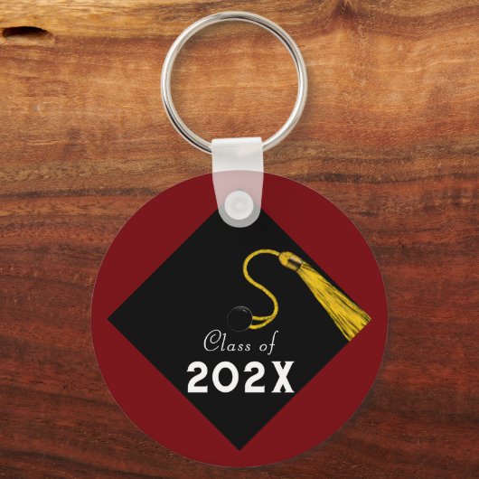 Afstuderen 2025 Maroon Keepsake Sleutelhanger (Achterkant)