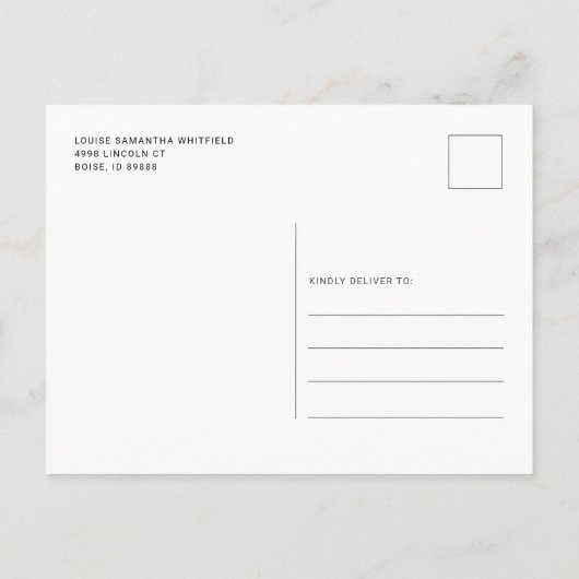Afstuderen 2025 Minimalistische Eenvoudige Afstude Uitnodiging Briefkaart (Achterkant)