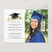 Afstuderen 2025 Moderne Afstuderen Fotopartij Uitnodiging Briefkaart (Voorkant)