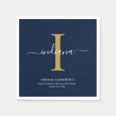 Afstuderen 2025 Monogram Script Naam Afstudeerder Servet (Voorkant)