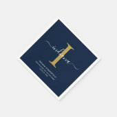 Afstuderen 2025 Monogram Script Naam Afstudeerder Servet (Hoek)