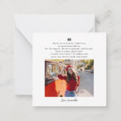 Afstuderen 2025 Multi Foto Dank u Fotokaart Notitiekaartje (Achterkant)