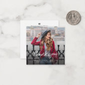 Afstuderen 2025 Multi Foto Dank u Fotokaart Notitiekaartje (Voorkant / Achterkant in situ)