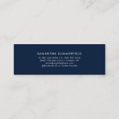 Afstuderen 2025 Naam Modern Script Navy Blue Kaart Mini Visitekaartje (Achterkant)