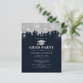 Afstuderen 2025 Navy Blue Afstudeerder Party Invit