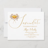 Afstuderen 2025 Opslaan De datum Goud Pet Save The Date (Voorkant)