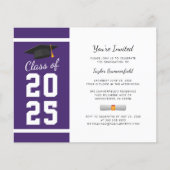 Afstuderen 2025 Paarse Afstudeerder Uitnodiging (Voorkant)