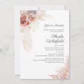 Afstuderen 2025 Pampas Grass Afstudeerder Party Kaart (Voorkant)