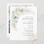 Afstuderen 2025 Pampas Grass Fotouitnodiging (Voorkant / Achterkant)