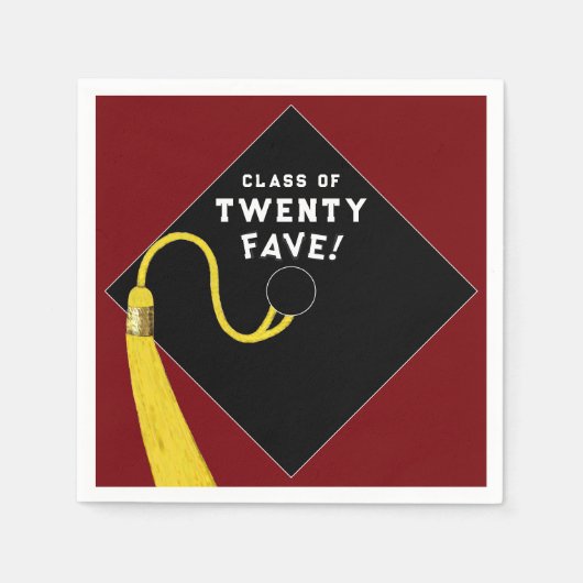 Afstuderen 2025 Partij Maroon Servet (Voorkant)