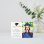 Afstuderen 2025 Photo Mini Party Uitnodiging Informatiekaartje (Staand voorkant)