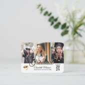 Afstuderen 2025 QR Code Aankondiging Kaart - 3 Fot (Staand voorkant)