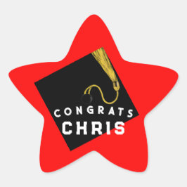 Afstuderen 2025 Rood Ster Sticker