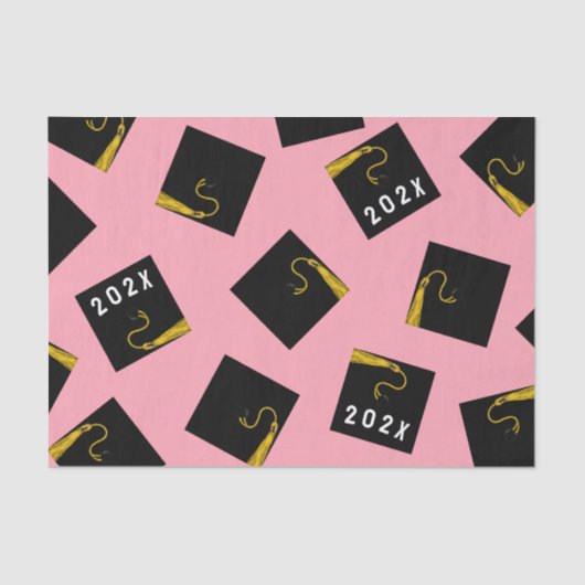 Afstuderen 2025 Roze Weefselpapier Tissuepapier (Voorkant)