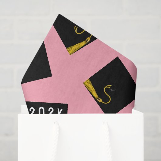 Afstuderen 2025 Roze Weefselpapier Tissuepapier (Cadeauzakje)