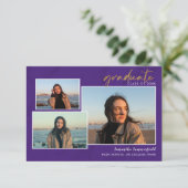 Afstuderen 2025 Script 4 Foto Paarse aankondiging (Staand voorkant)