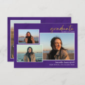 Afstuderen 2025 Script 4 Foto Paarse aankondiging (Voorkant / Achterkant)