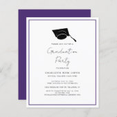 Afstuderen 2025 Script Modern Party Invitation (Voorkant / Achterkant)
