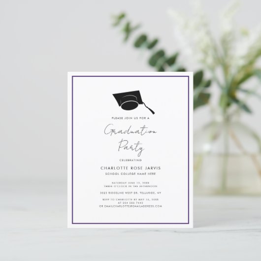 Afstuderen 2025 Script Modern Party Invitation (Staand voorkant)