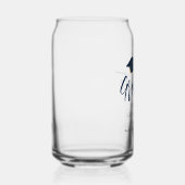Afstuderen 2025 Script Navy Blue Gepersonaliseerd  Blikvorm Glas (Rechts)