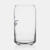 Afstuderen 2025 Script Navy Blue Gepersonaliseerd  Blikvorm Glas (Links)