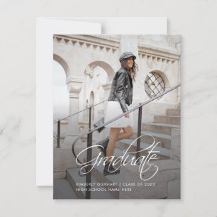 Afstuderen 2025 Script Photo Afstudeerder aankondi Notitiekaartje