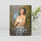 Afstuderen 2025 Script Photo Afstudeerder Party Bedankkaart (Staand voorkant)