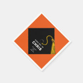 Afstuderen 2025 Sinaasappel Servetten (Hoek)