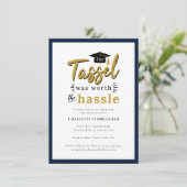 Afstuderen 2025 Tassel Worth Hassle Afstudeerder P Kaart (Staand voorkant)