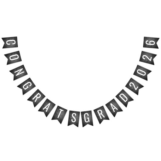 Afstuderen 2025 Tekst op zwarte lei Vlaggetjes (Alle)
