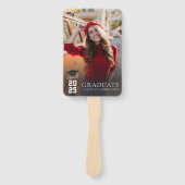 Afstuderen 2025 Wit Rood Afstudeerder Foto's Aange Handwaaier (Voorkant)