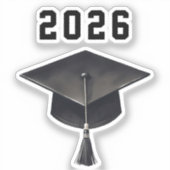 Afstuderen 2025 zwart wit pet sticker (Voorkant)