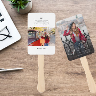 Afstuderen 2026 Afstudeerfoto's Modern Bedankt Handwaaier