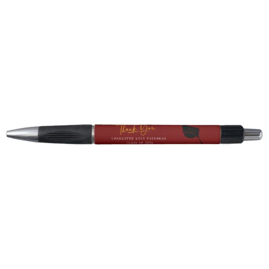 Afstuderen 2026 Elegante Script Bedankt Pen (Voorkant)
