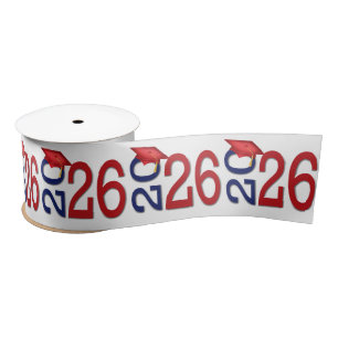 Afstuderen 2026 Rood en Marineblauw Lint