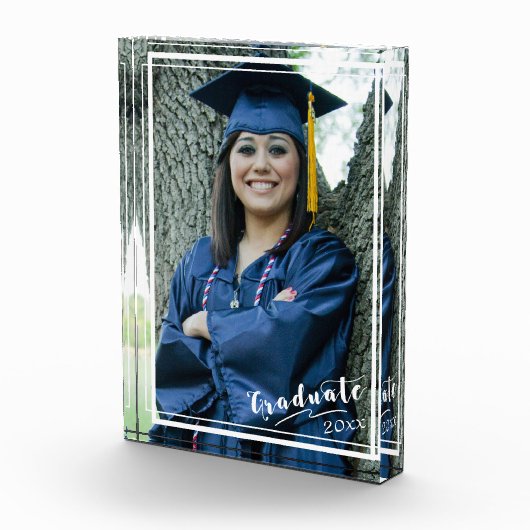 "Afstuderen 20xx" 5x7 verticaal witte rand Fotoblokken (Rechts)