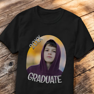 Afstuderen 20XX Modern Eenvoudig Aangepaste Foto T-shirt
