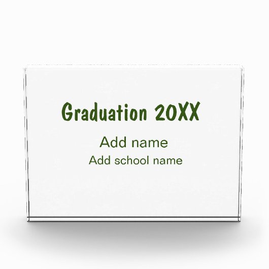 Afstuderen 20XX Voeg jaarnaam school groen modern Fotoblokken (Voorkant)