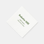 Afstuderen 20XX Voeg jaarnaam school groen modern Servet (Hoek)