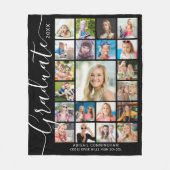 Afstuderen 21 Aangepaste kleur voor Photo Collage Fleece Deken (Voorkant)