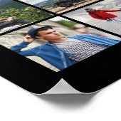 Afstuderen 22 Foto Collage AFSTUDEERDER Black Whit Poster (Hoek)